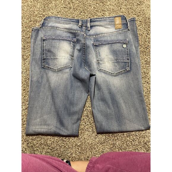 Departwest Buckle Mens Jeans Trouper Straight Leg Denim Size 31x32R Light Wash - Picture 7 of 14